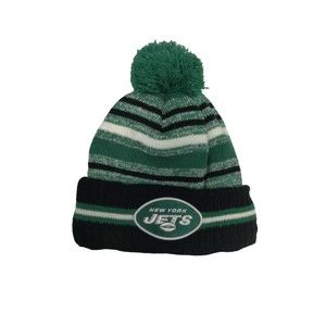 New York Jets Era Green Crown Beenie Unisex Adult Knit With Pom NFL